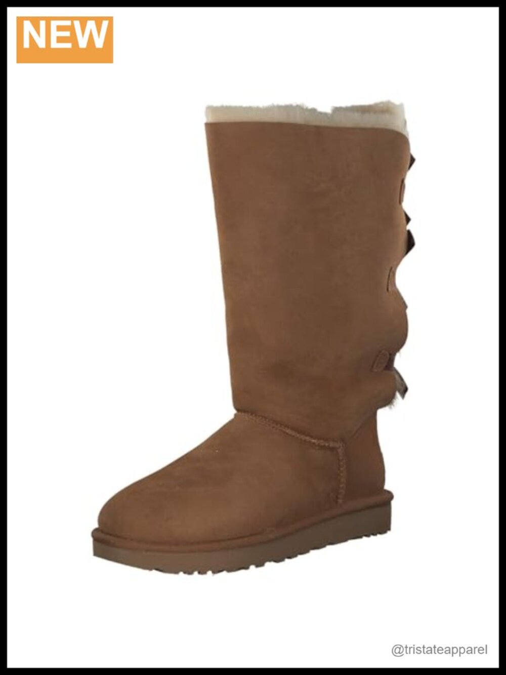 Women's Snow Boots with Sheepskin Lining and Satin Bow